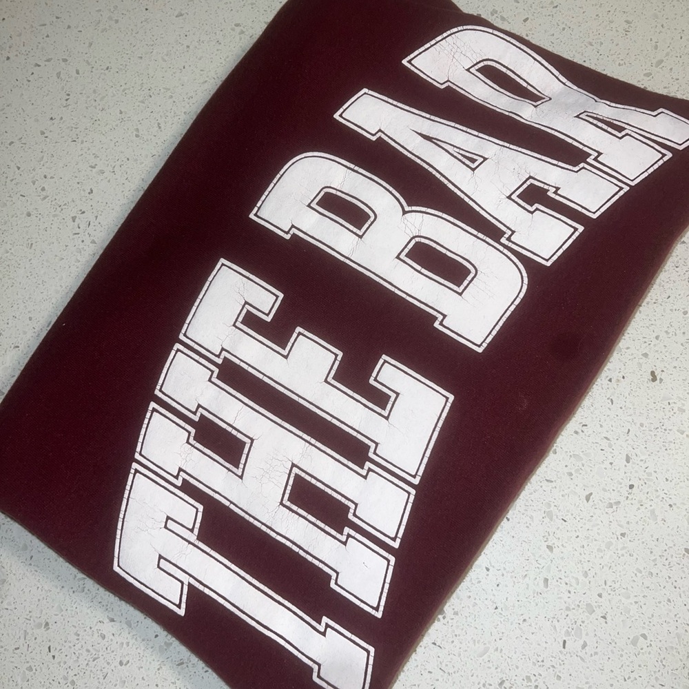 The Bar Burgundy Sweatshirt with White Label